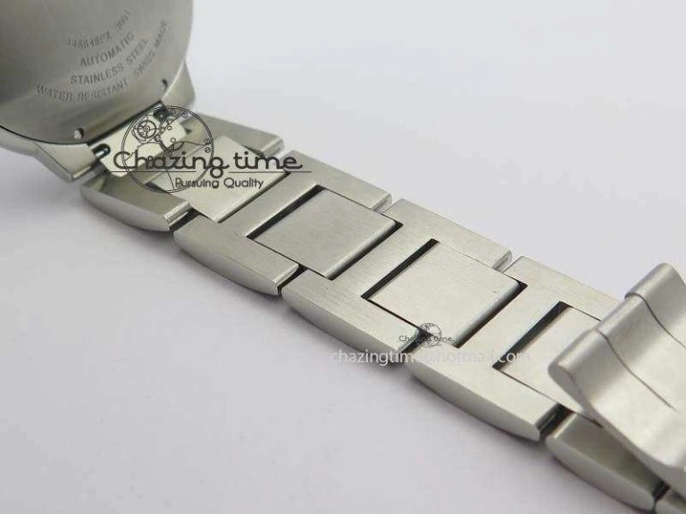Ballon Bleu 42mm SS V4 V6F 1:1 Best Edition White Textured Dial On SS Bracelet A2824