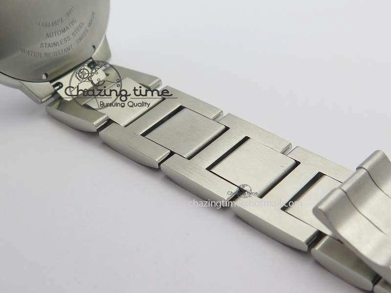 Ballon Bleu 42mm SS V4 V6F 1:1 Best Edition White Textured Dial On SS Bracelet A2824