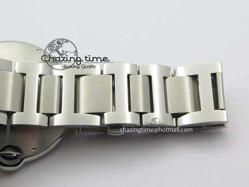 Ballon Bleu 42mm SS V4 V6F 1:1 Best Edition White Textured Dial On SS Bracelet A2824