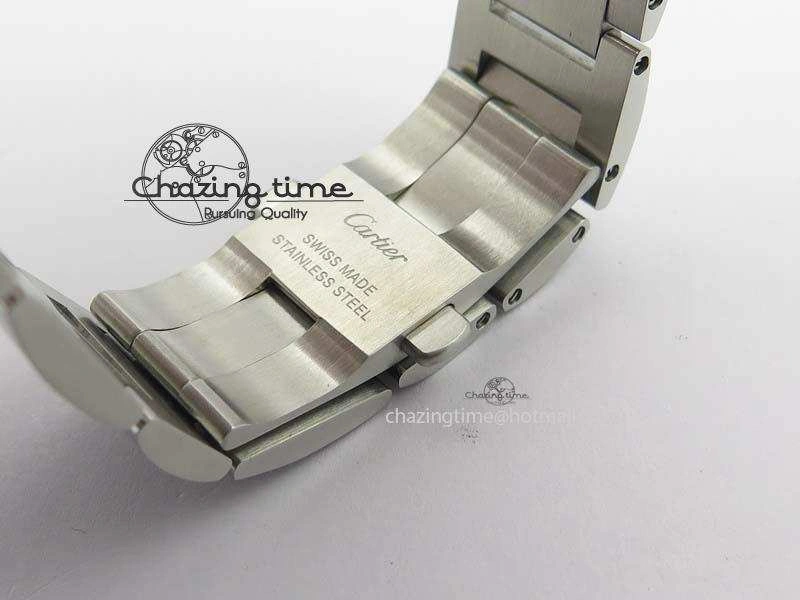 Ballon Bleu 42mm SS V4 V6F 1:1 Best Edition White Textured Dial On SS Bracelet A2824