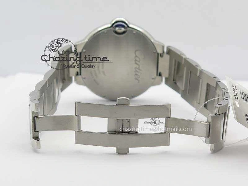 Ballon Bleu 42mm SS V4 V6F 1:1 Best Edition White Textured Dial On SS Bracelet A2824