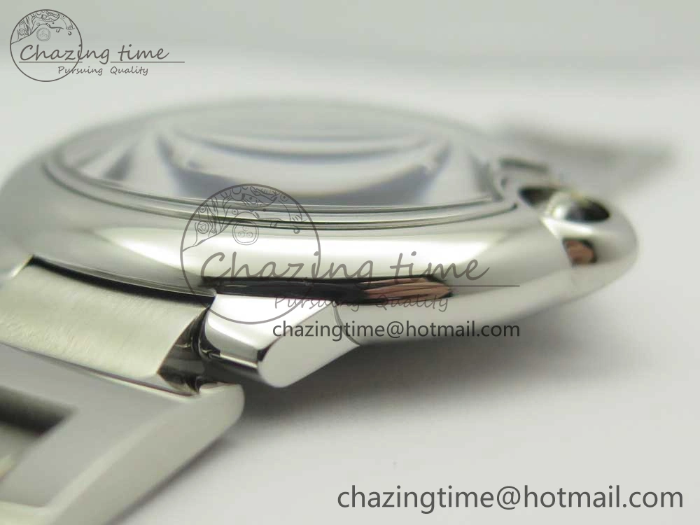 Ballon Bleu 42mm SS V6F 1:1 Best Edition Blue Textured Dial on SS Bracelet A2824 V4