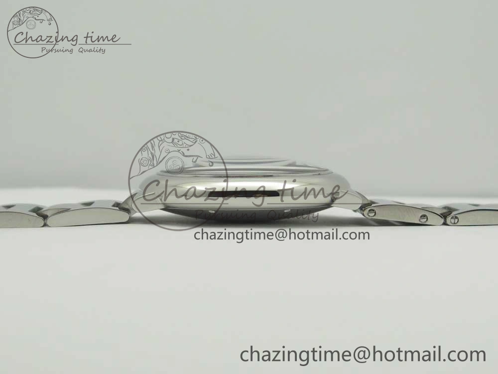 Ballon Bleu 42mm SS V6F 1:1 Best Edition Blue Textured Dial on SS Bracelet A2824 V4