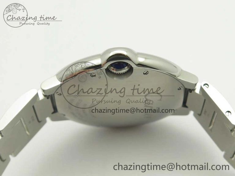 Ballon Bleu 42mm SS V6F 1:1 Best Edition Blue Textured Dial on SS Bracelet A2824 V4