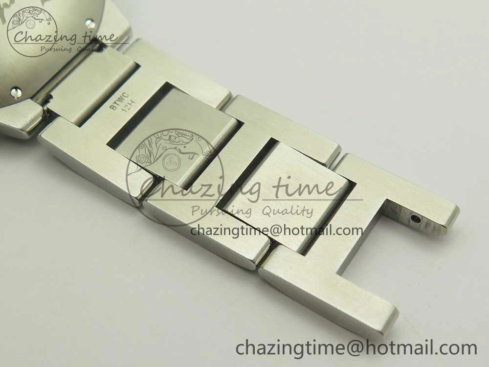 Ballon Bleu 42mm SS V6F 1:1 Best Edition Blue Textured Dial on SS Bracelet A2824 V4