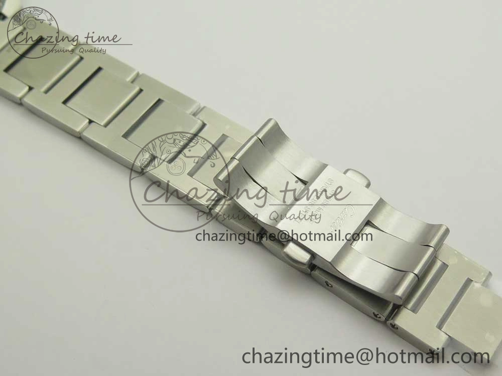 Ballon Bleu 42mm SS V6F 1:1 Best Edition Blue Textured Dial on SS Bracelet A2824 V4