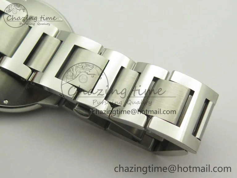 Ballon Bleu 42mm SS V6F 1:1 Best Edition Blue Textured Dial on SS Bracelet A2824 V4