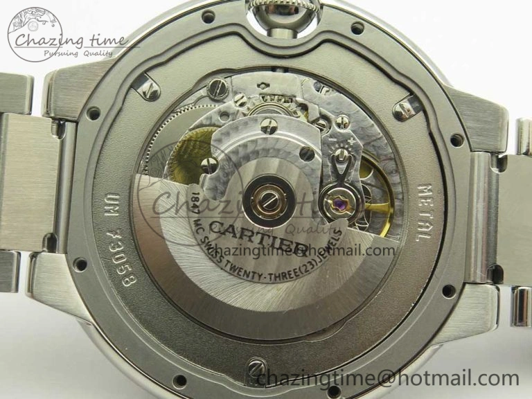 Ballon Bleu 42mm SS V6F 1:1 Best Edition Blue Textured Dial on SS Bracelet A2824 V4