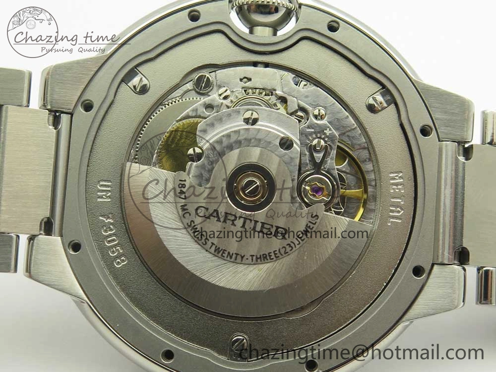 Ballon Bleu 42mm SS V6F 1:1 Best Edition Blue Textured Dial on SS Bracelet A2824 V4