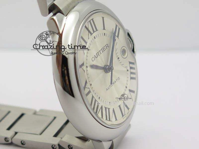 Ballon Bleu 42mm SS V6F 1:1 Best Edition White Dial On SS Bracelet A2892