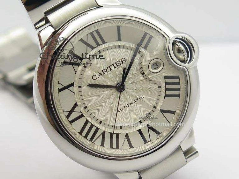 Ballon Bleu 42mm SS V6F 1:1 Best Edition White Dial On SS Bracelet A2892