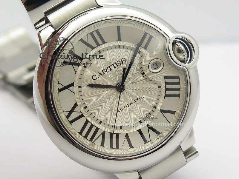Ballon Bleu 42mm SS V6F 1:1 Best Edition White Dial On SS Bracelet A2892
