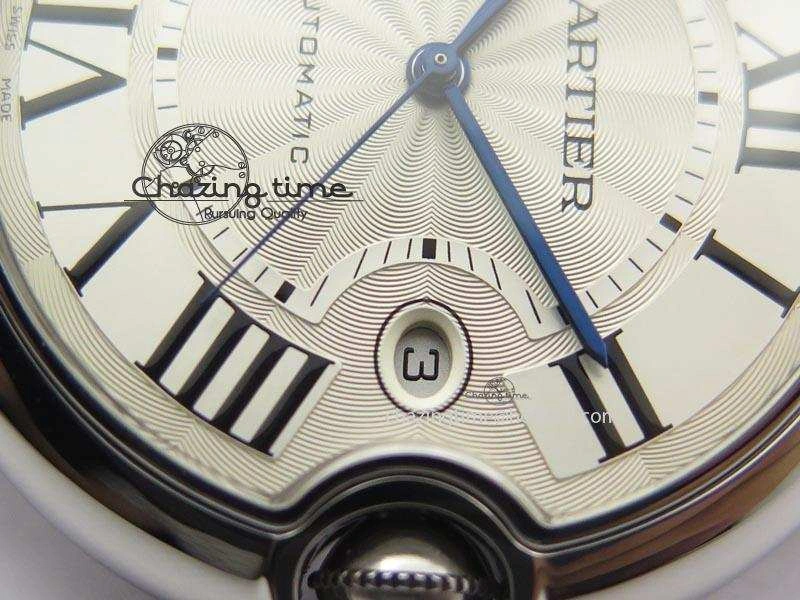Ballon Bleu 42mm SS V6F 1:1 Best Edition White Dial On SS Bracelet A2892