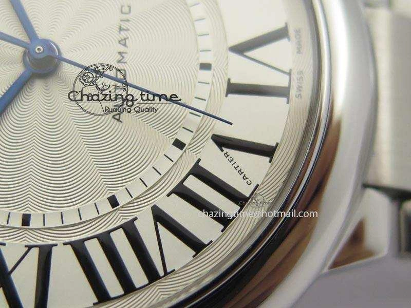 Ballon Bleu 42mm SS V6F 1:1 Best Edition White Dial On SS Bracelet A2892