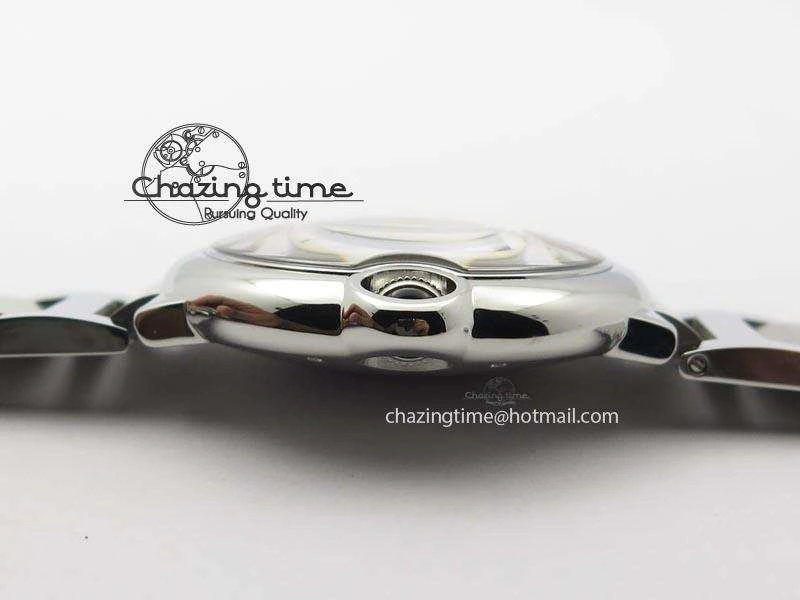 Ballon Bleu 42mm SS V6F 1:1 Best Edition White Dial On SS Bracelet A2892