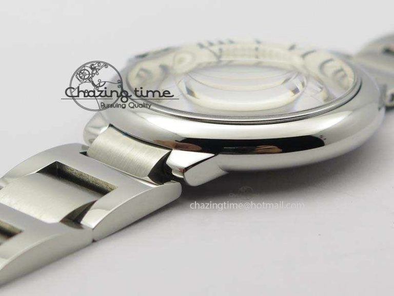 Ballon Bleu 42mm SS V6F 1:1 Best Edition White Dial On SS Bracelet A2892