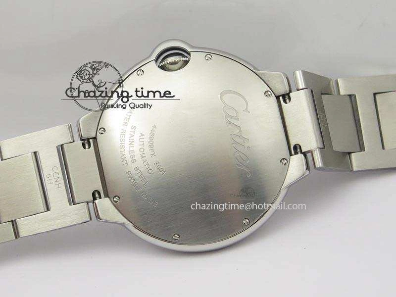 Ballon Bleu 42mm SS V6F 1:1 Best Edition White Dial On SS Bracelet A2892