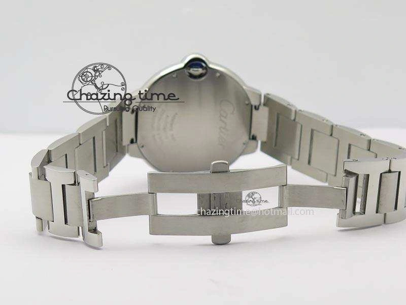 Ballon Bleu 42mm SS V6F 1:1 Best Edition White Dial On SS Bracelet A2892