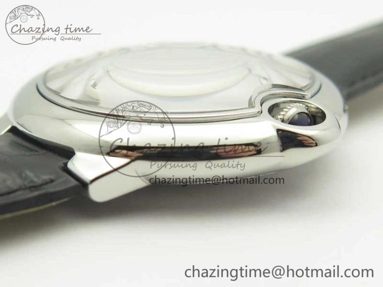 Ballon Bleu 42mm SS V6F 1:1 Best Edition White Textured Dial on Black Croc Strap A1847 MC V5