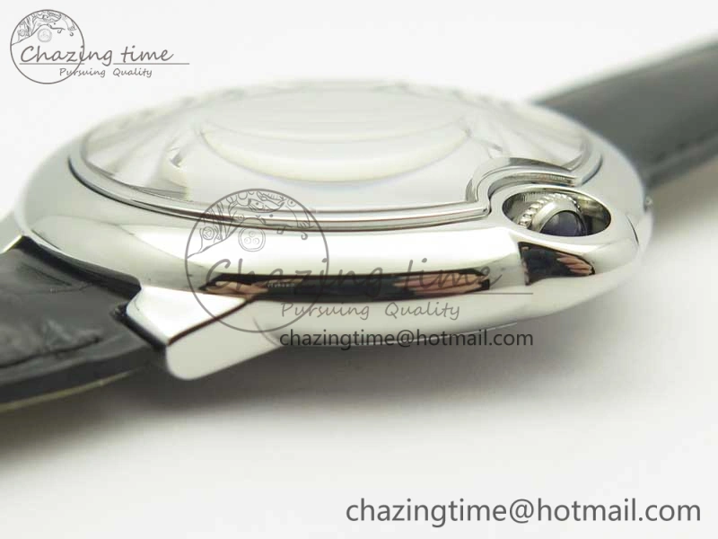 Ballon Bleu 42mm SS V6F 1:1 Best Edition White Textured Dial on Black Croc Strap A1847 MC V5