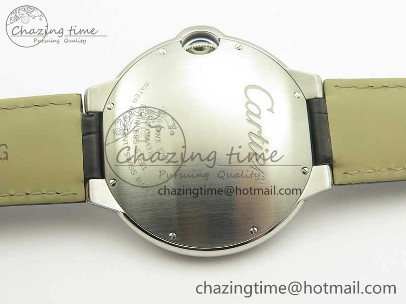 Ballon Bleu 42mm SS V6F 1:1 Best Edition White Textured Dial on Black Croc Strap A1847 MC V5