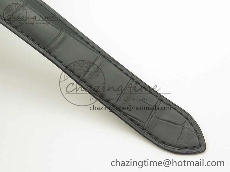Ballon Bleu 42mm SS V6F 1:1 Best Edition White Textured Dial on Black Croc Strap A1847 MC V5