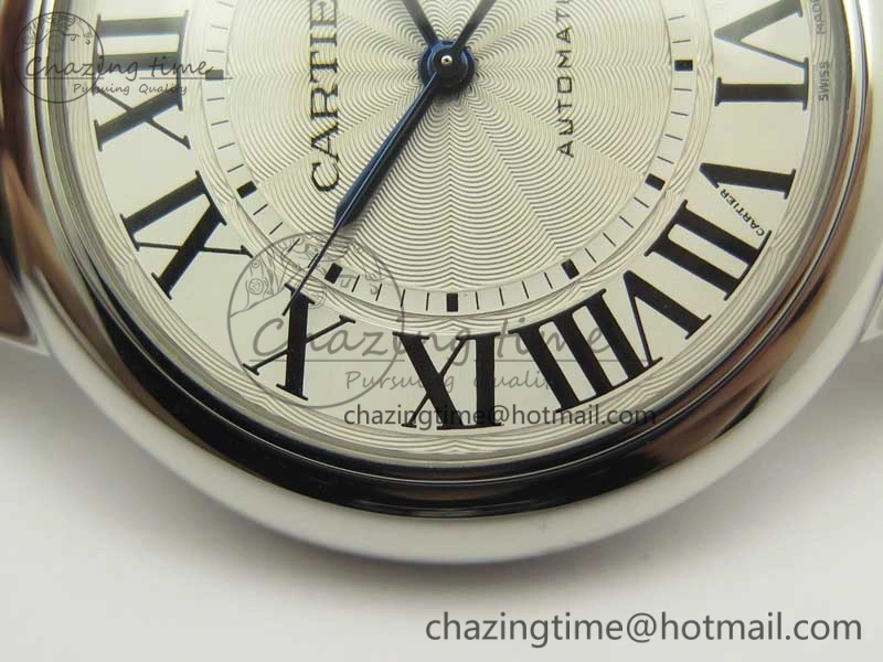 Ballon Bleu 42mm SS V6F 1:1 Best Edition White Textured Dial on Black Croc Strap A1847 MC V5
