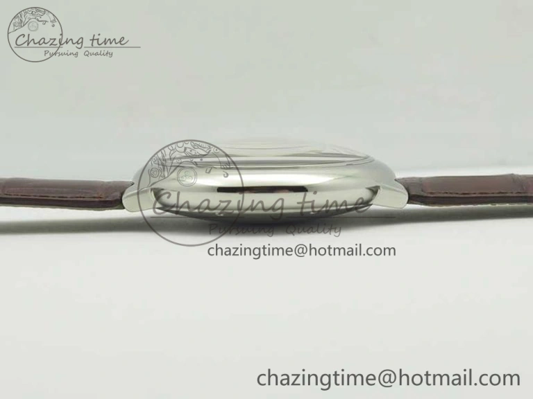 Ballon Bleu 42mm SS V6F 1:1 Best Edition White Textured Dial on Brown Croc Strap A1847 MC V5