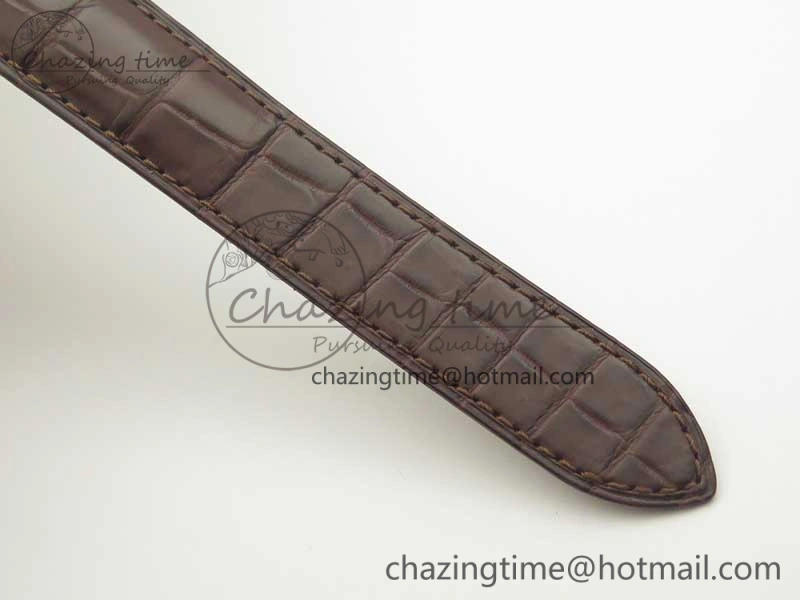 Ballon Bleu 42mm SS V6F 1:1 Best Edition White Textured Dial on Brown Croc Strap A1847 MC V5