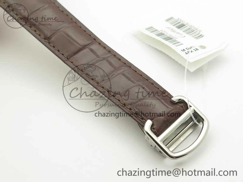 Ballon Bleu 42mm SS V6F 1:1 Best Edition White Textured Dial on Brown Croc Strap A1847 MC V5