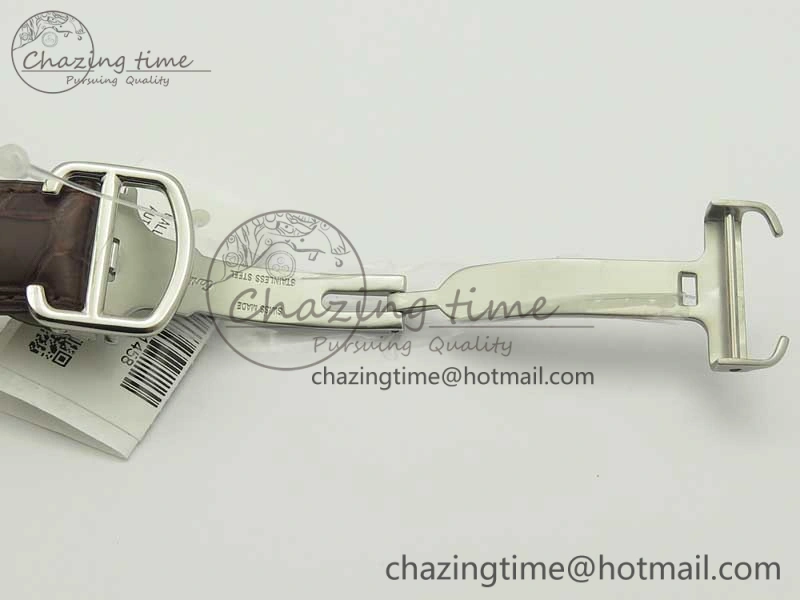 Ballon Bleu 42mm SS V6F 1:1 Best Edition White Textured Dial on Brown Croc Strap A1847 MC V5