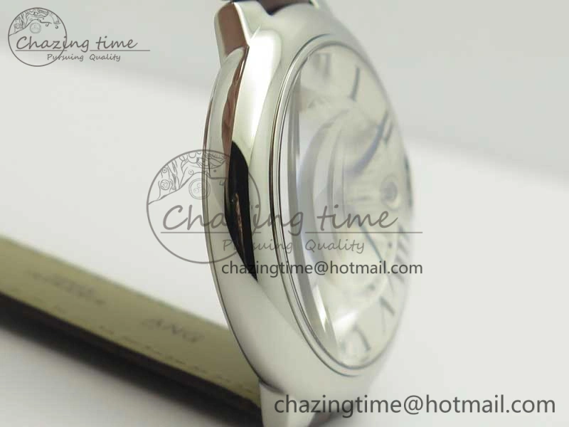Ballon Bleu 42mm SS V6F 1:1 Best Edition White Textured Dial on Brown Croc Strap A1847 MC V5