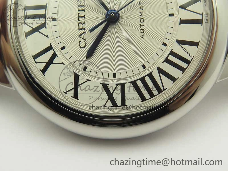 Ballon Bleu 42mm SS V6F 1:1 Best Edition White Textured Dial on Brown Croc Strap A1847 MC V5