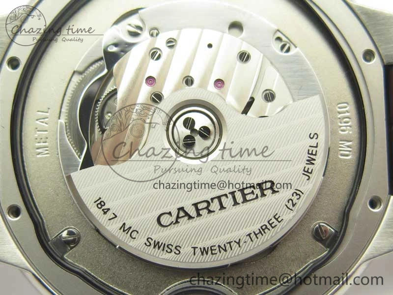 Ballon Bleu 42mm SS V6F 1:1 Best Edition White Textured Dial on Brown Croc Strap A1847 MC V5