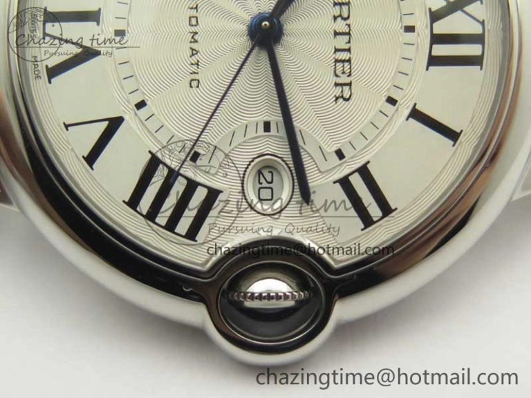 Ballon Bleu 42mm SS V6F 1:1 Best Edition White Textured Dial on SS Bracelet A1847 MC V5