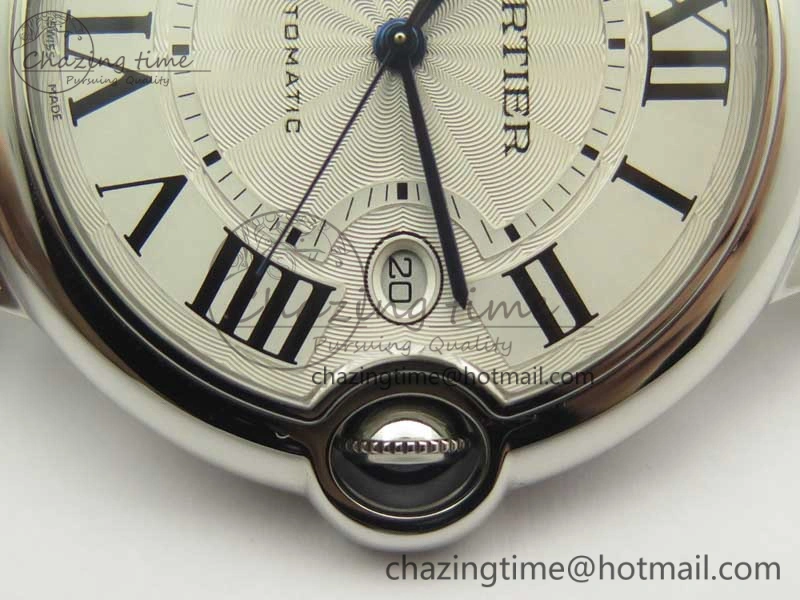 Ballon Bleu 42mm SS V6F 1:1 Best Edition White Textured Dial on SS Bracelet A1847 MC V5