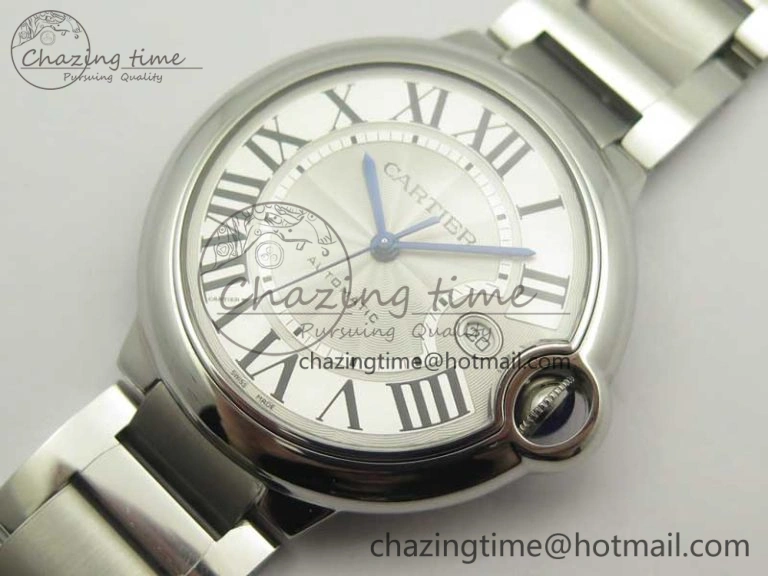 Ballon Bleu 42mm SS V6F 1:1 Best Edition White Textured Dial on SS Bracelet A1847 MC V5
