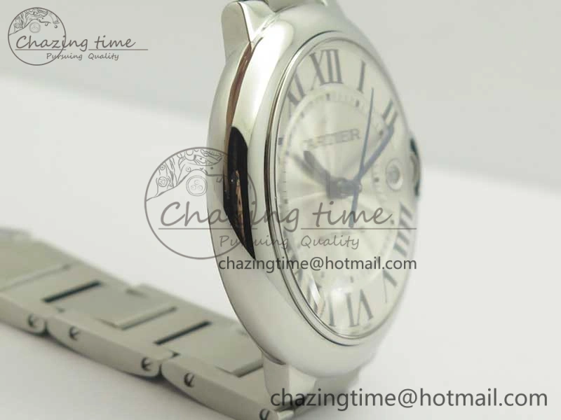 Ballon Bleu 42mm SS V6F 1:1 Best Edition White Textured Dial on SS Bracelet A1847 MC V5
