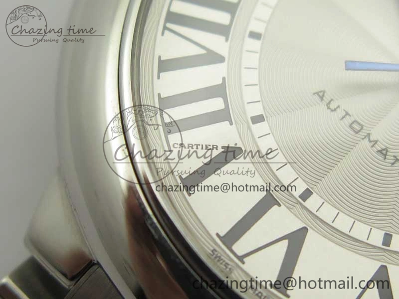 Ballon Bleu 42mm SS V6F 1:1 Best Edition White Textured Dial on SS Bracelet A1847 MC V5