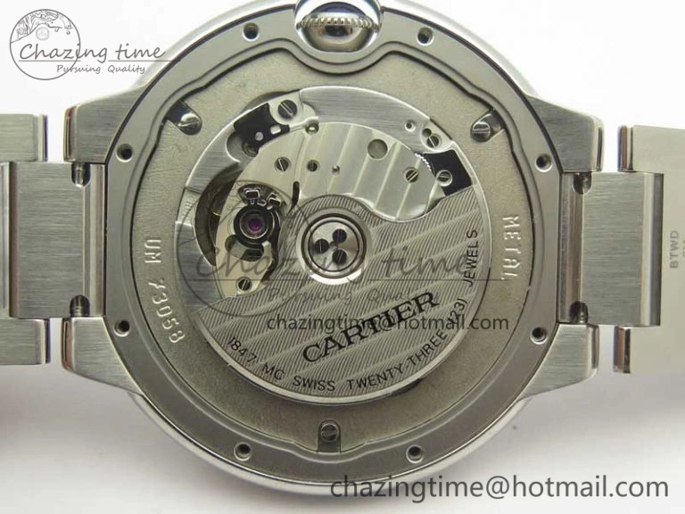 Ballon Bleu 42mm SS V6F 1:1 Best Edition White Textured Dial on SS Bracelet A1847 MC V5