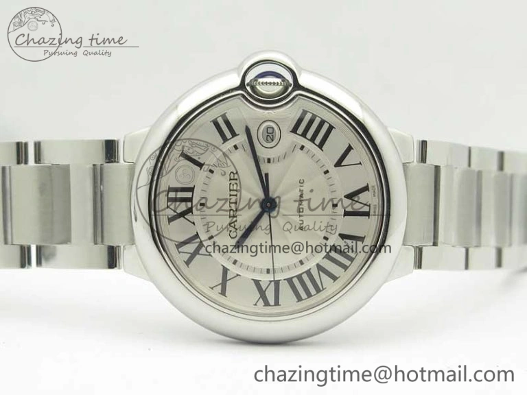 Ballon Bleu 42mm SS V6F 1:1 Best Edition White Textured Dial on SS Bracelet A1847 MC V5