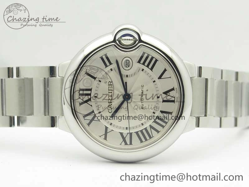 Ballon Bleu 42mm SS V6F 1:1 Best Edition White Textured Dial on SS Bracelet A1847 MC V5