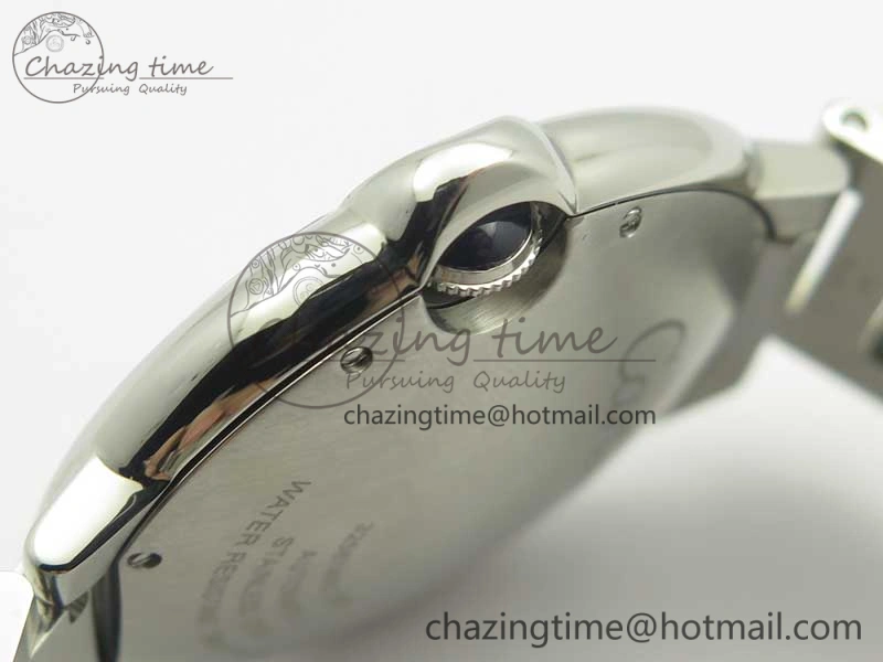 Ballon Bleu 42mm SS ZZF 1:1 Best Edition White Textured Dial On SS Bracelet A2824