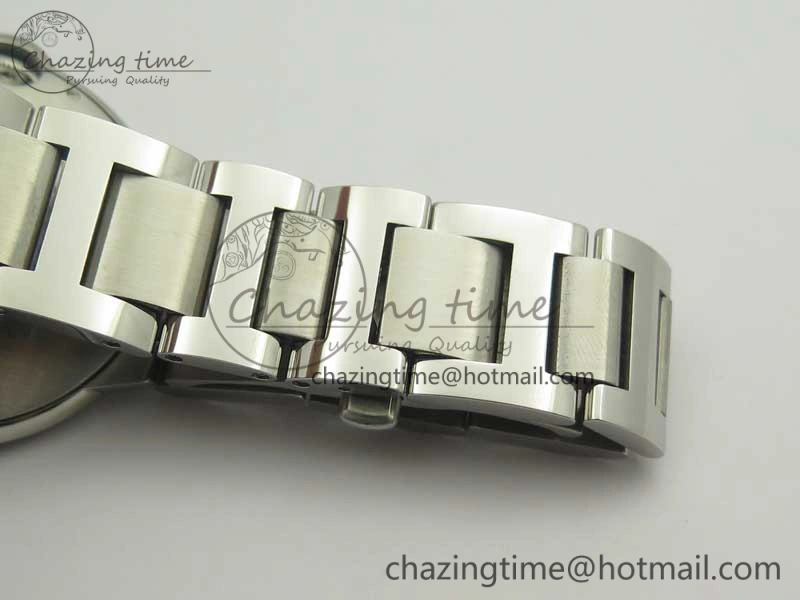Ballon Bleu 42mm SS ZZF 1:1 Best Edition White Textured Dial On SS Bracelet A2824