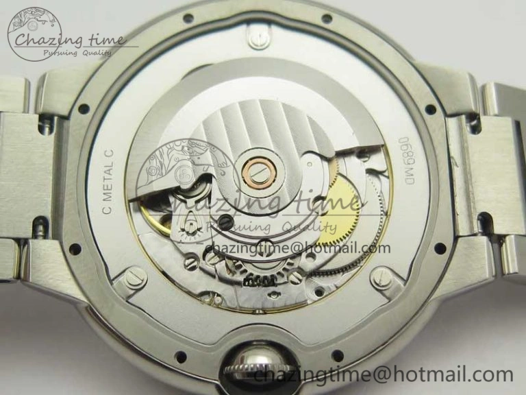 Ballon Bleu 42mm SS ZZF 1:1 Best Edition White Textured Dial On SS Bracelet A2824