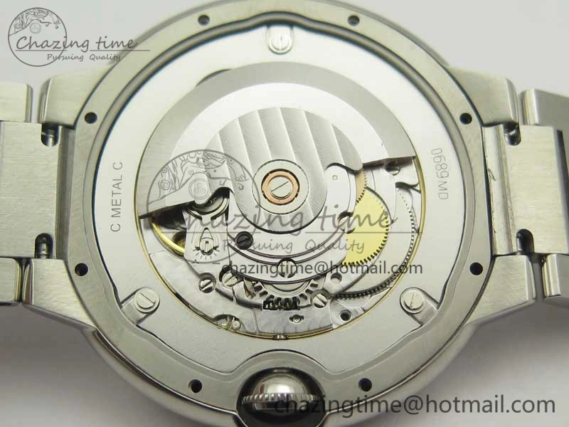 Ballon Bleu 42mm SS ZZF 1:1 Best Edition White Textured Dial On SS Bracelet A2824