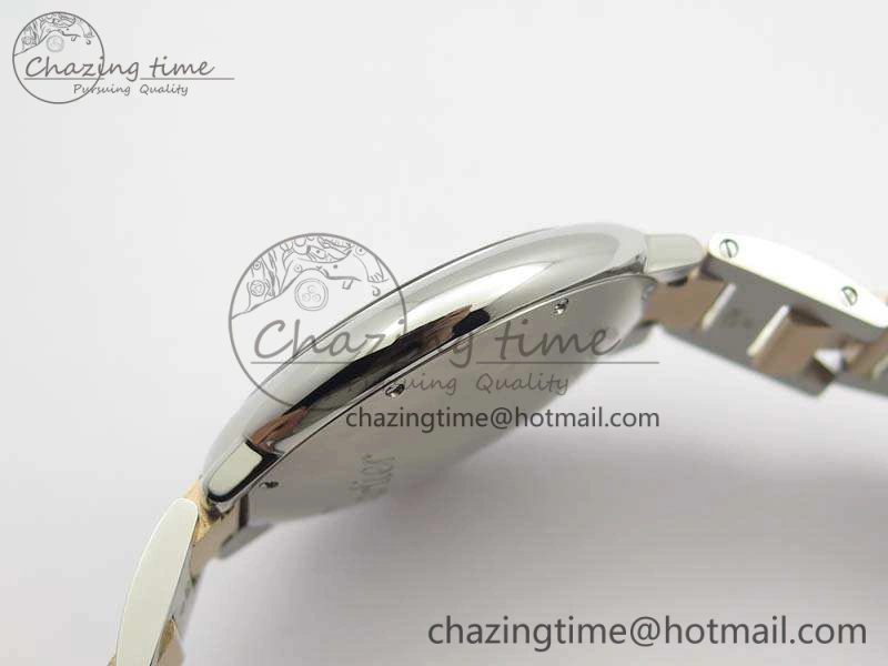 Ballon Bleu 42mm V6F 1:1 Best Edition White Textured Dial On SS RG Bracelet A2824 V4
