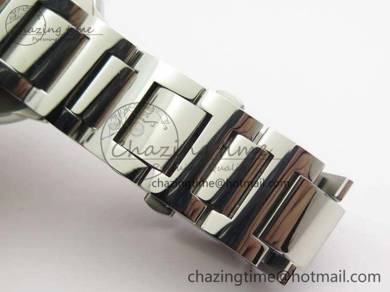 Ballon Bleu 42mm V6F 1:1 Best Edition White Textured Dial On SS RG Bracelet A2824 V4