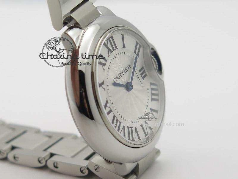 Ballon Bleu Best Edition 33mm SS White Textured Dial On SS Bracelet Ronda Quartz