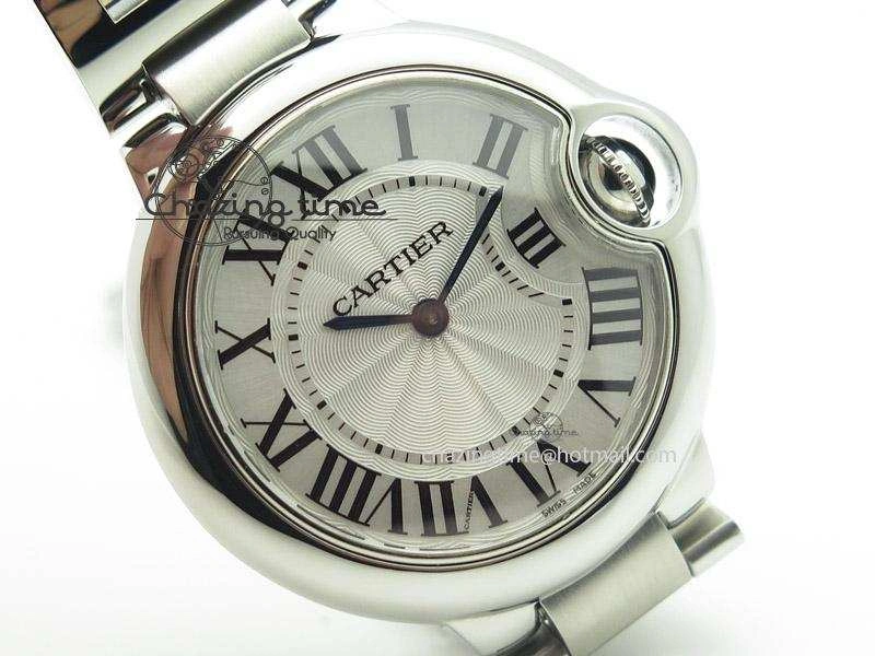 Ballon Bleu Best Edition 33mm SS White Textured Dial On SS Bracelet Ronda Quartz